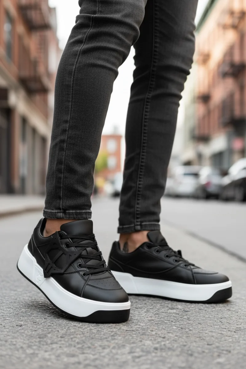 Adidasi barbati casual WOLF  negri 080