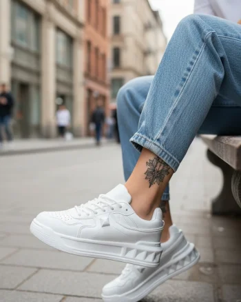 Adidasi dama casual  albi   VLT L77 T5-2