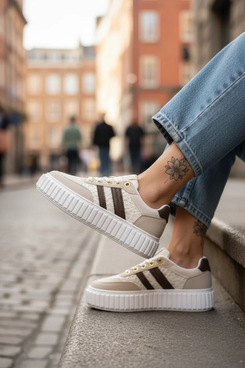 Adidasi dama casual  bej  LA351  N7-2