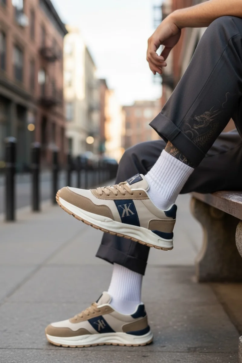 Adidasi barbati casual  bej A2571