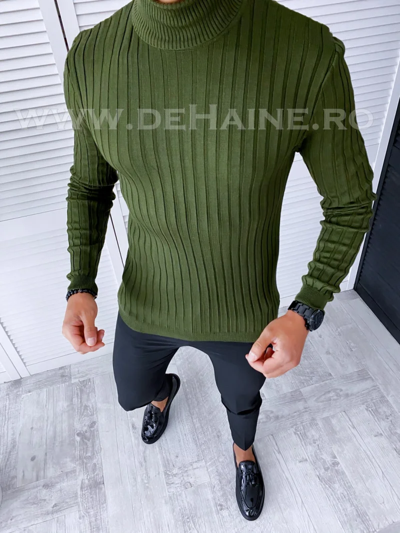 Helanca barbati slim fit kaki B2736 N2-4