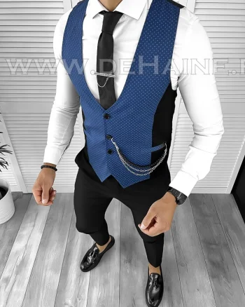 Vesta barbati eleganta slim fit bleumarin B8121 N7-4.3