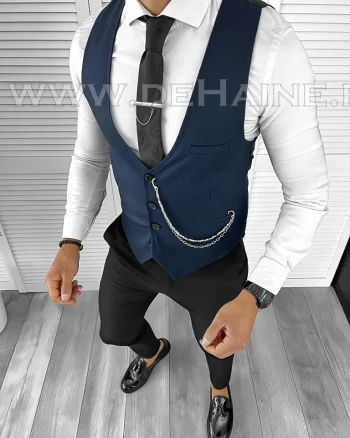 Vesta barbati eleganta slim fit bleumarin B8136 75-4 E