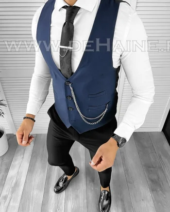 Vesta barbati eleganta slim fit bleumarin B8169  O4-5.1