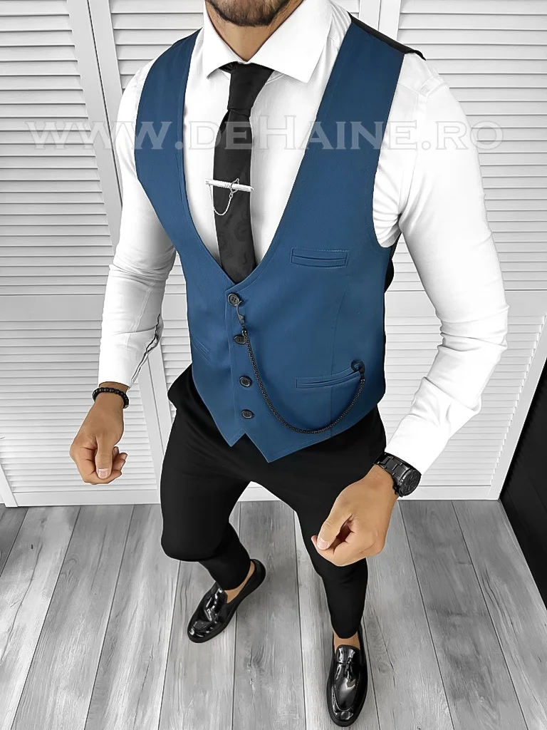 Vesta barbati slim fit bleumarin B8245 Q1-3