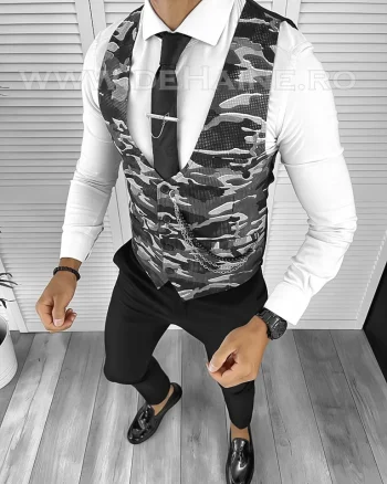 Vesta barbati slim fit camuflaj B8242 N2-3.2