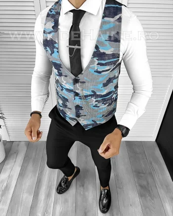Vesta barbati slim fit camuflaj B8255 75-4 E