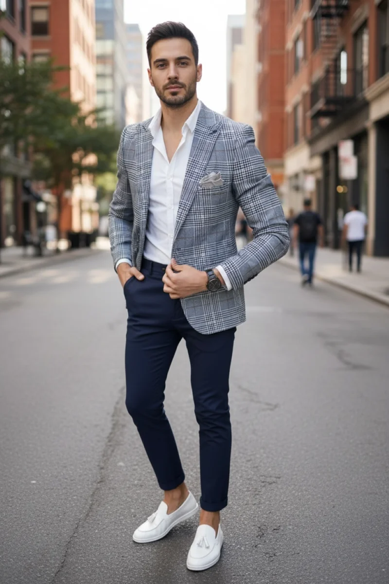 Sacou barbati slim fit in dungi 1041  i6-6