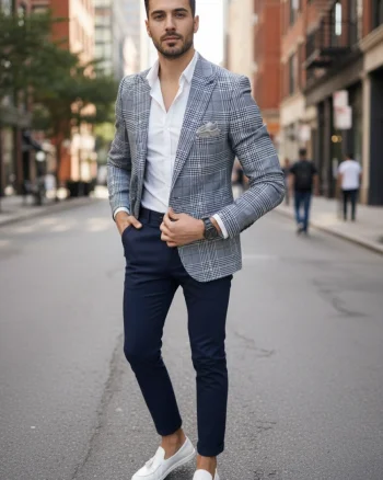 Sacou barbati slim fit in dungi 1041  i6-6