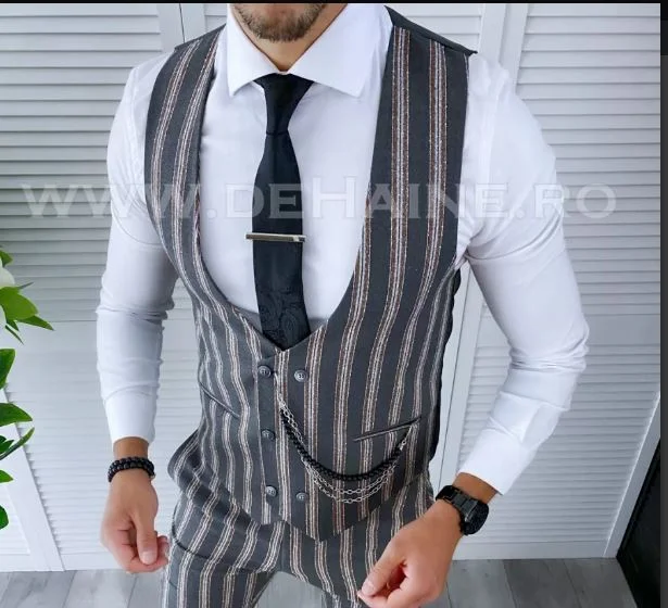 Vesta barbati eleganta slim fit  11991 E V2