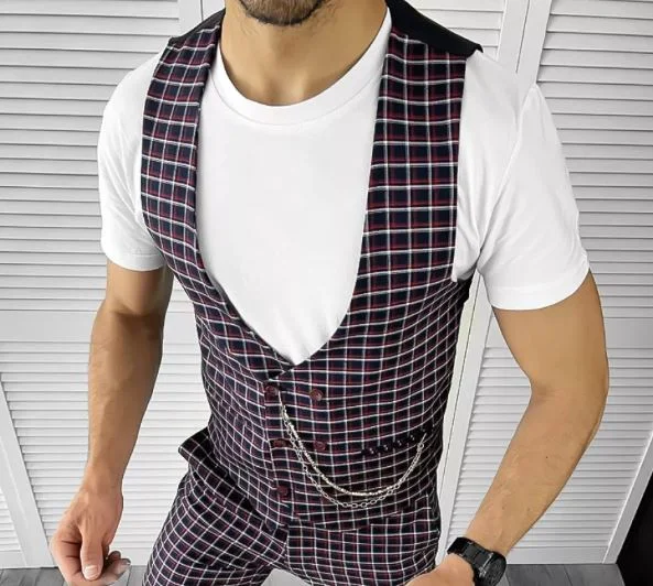 Vesta barbati eleganta slim fit 11801 E V1