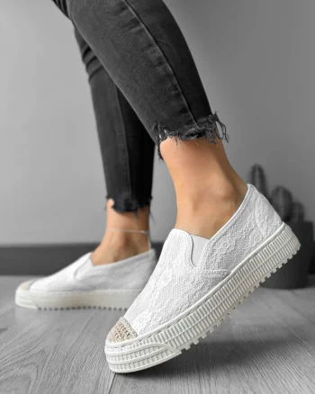 Espadrile dama casual albe Y602 N7-2