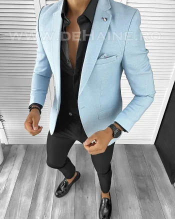 Sacou barbati  blue slim fit B8286 D0
