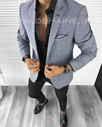 Sacou barbati batal slim fit albastru B8281 P18-3.2