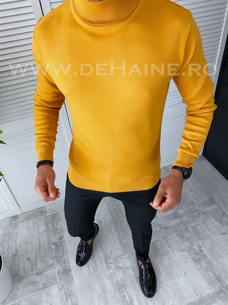 Helanca barbati slim fit mustar A3041 17-1.1