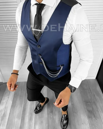 Vesta barbati eleganta slim fit bleumarin B8111  O1-4.2