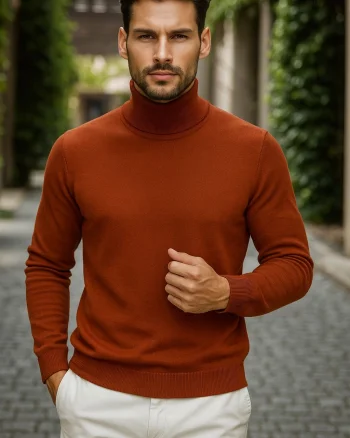 Helanca barbati slim fit caramiziu 13416 D2-5.2