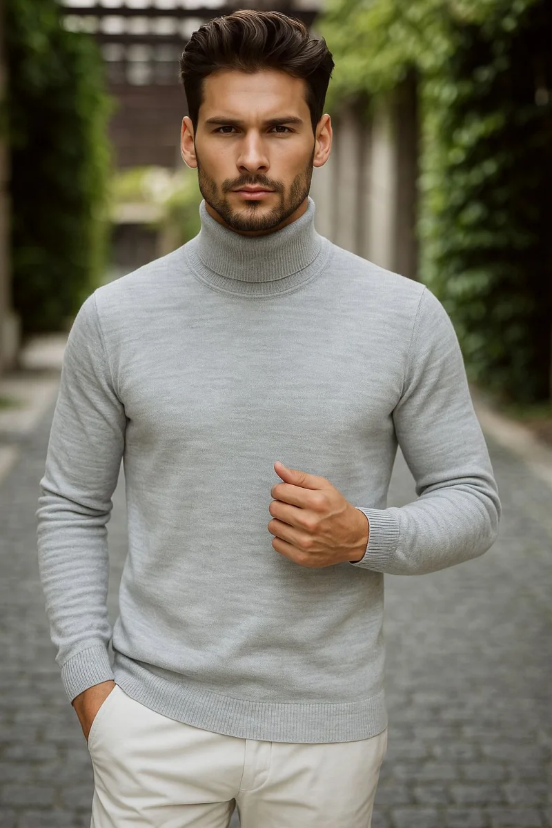 Helanca barbati slim fit gri deschis 13416 D3-4.4