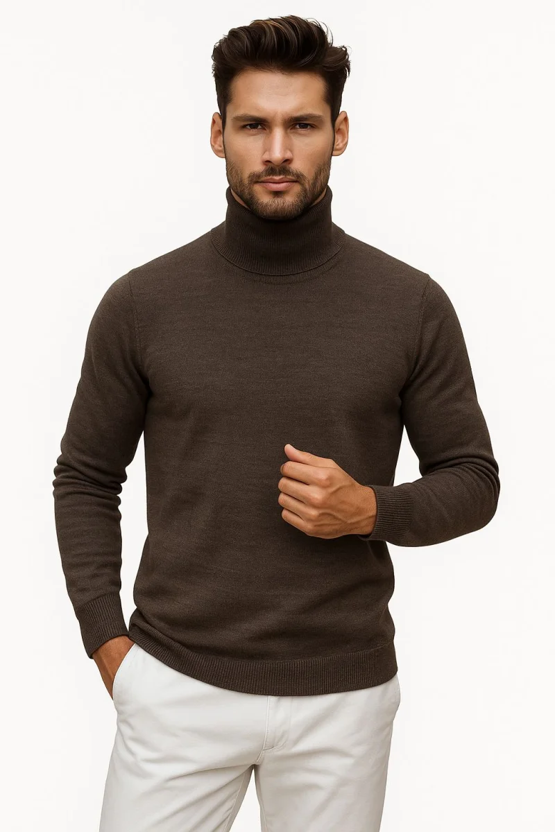 Helanca barbati slim fit maro 13416 D2-5.4
