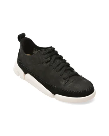 Pantofi sport CLARKS negri, TRIGENIC 2 FLEX, din nabuc