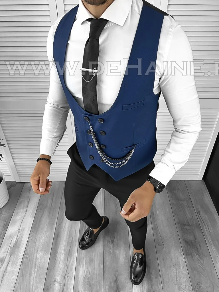 Vesta barbati eleganta slim fit bleumarin B8170 P18-4.2