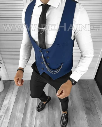 Vesta barbati eleganta slim fit bleumarin B8170 P18-4.2