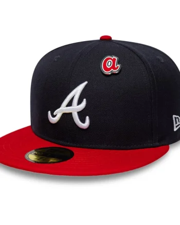 Sapca New Era MLB Icon Atlanta Braves  59FIFTY Fitted Cap Navy  Red