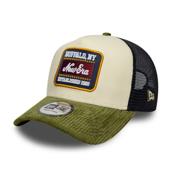 Sapca New Era Patch Cord  9FORTY A-Frame Trucker Adjustable Cap Cream  Green