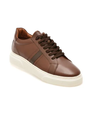 Pantofi sport LOST maro, LST104, din piele naturala