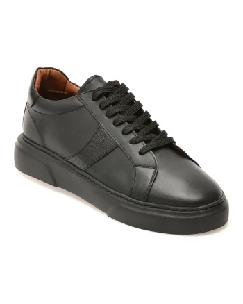 Pantofi sport LOST negri, LST108, din piele naturala