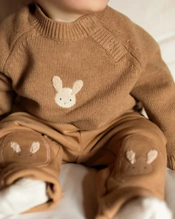 Donsje  pulover pentru copii din lână merino Sibbe Merino Wool Sweater Fluffy Bunny