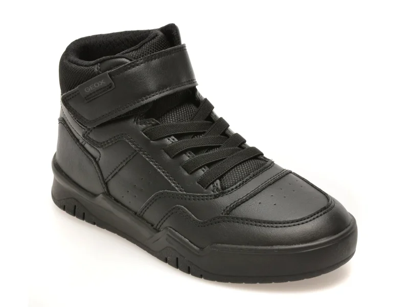 Ghete GEOX negre, J367RF, din piele ecologica