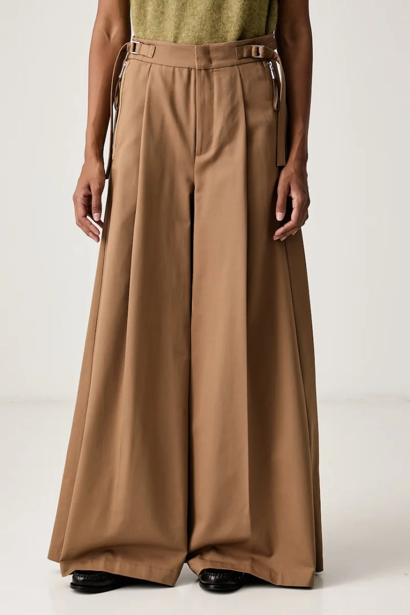 Max&Co.  pantaloni palazzo pentru femei din bumbac TALLERO