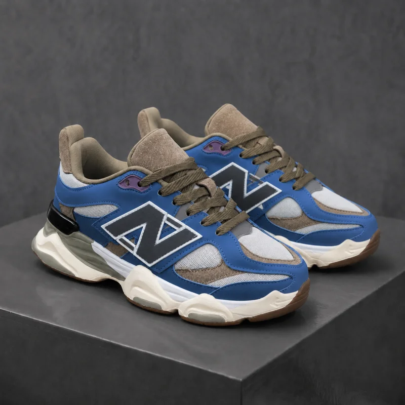 Adidasi barbati casual  premium  maro & albastru L111