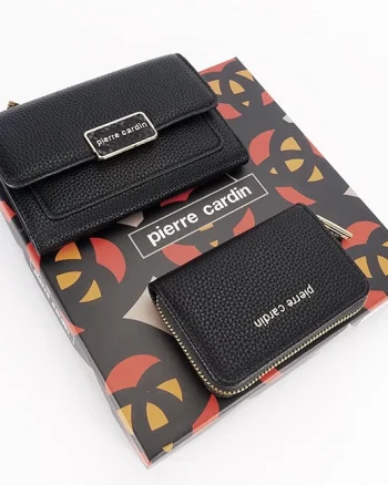 Pierre Cardin, Set de 2 piese portofel si portcart 6250+428NERO M0