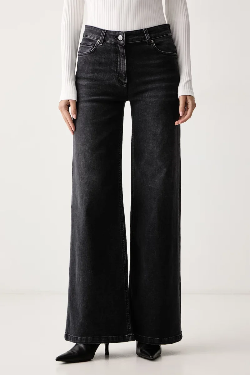 Luisa Spagnoli  blugi wide leg pentru femei Olla