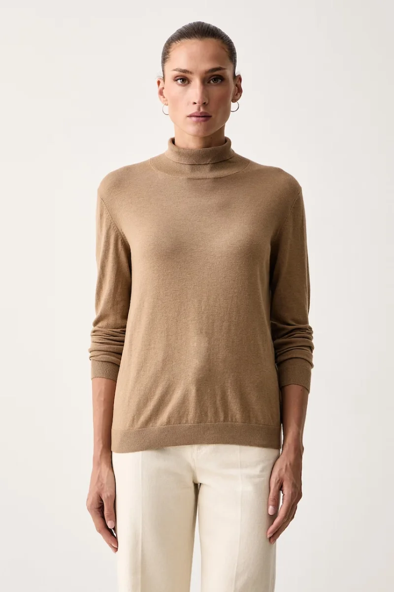 Weekend Max Mara  pulover cu guler înalt pentru femei cu amestec de mătase WKDKIKU