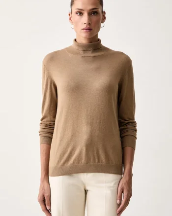 Weekend Max Mara  pulover cu guler înalt pentru femei cu amestec de mătase WKDKIKU