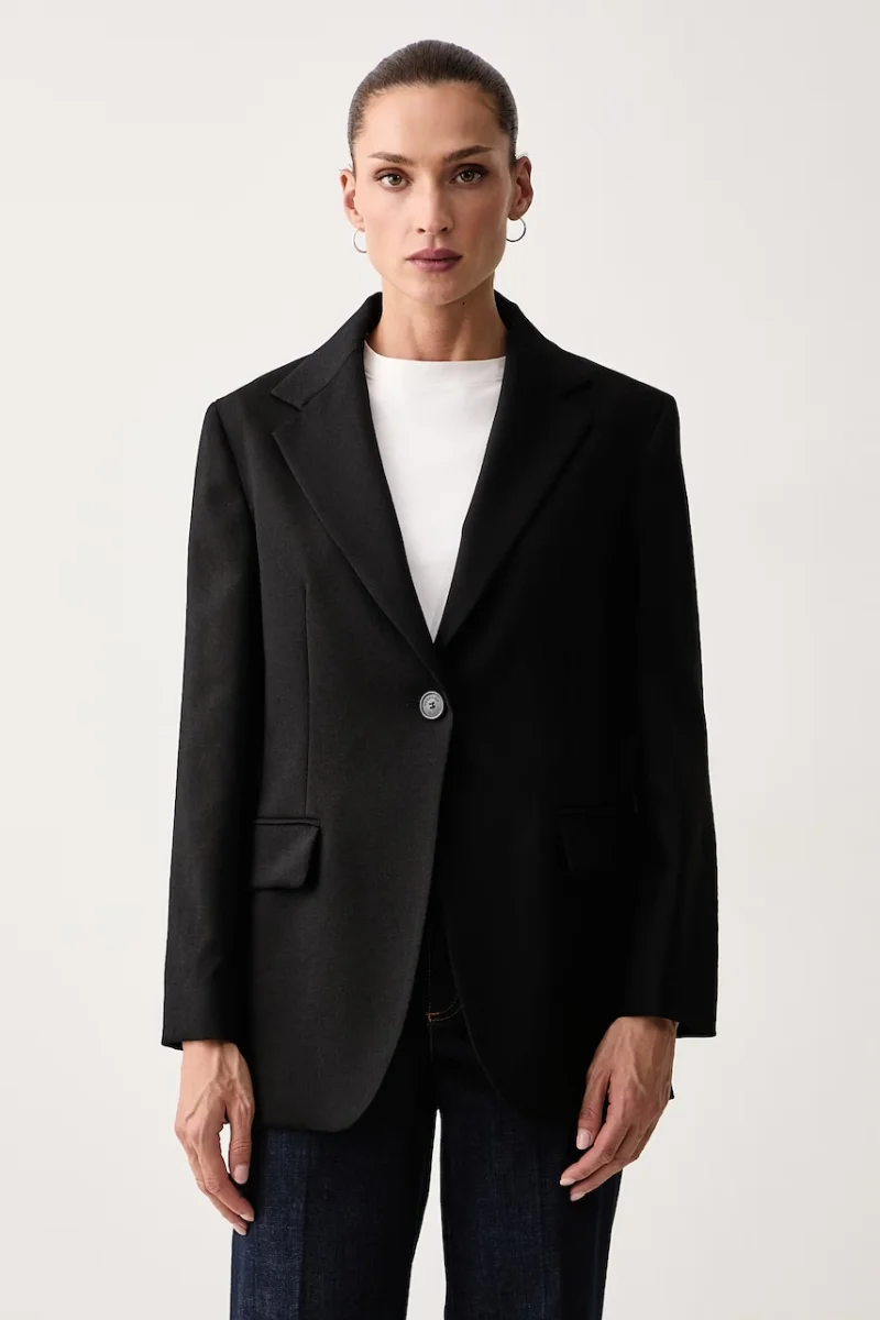 Weekend Max Mara  sacou cu un singur rând de nasturi pentru femei din lână WKDASTA