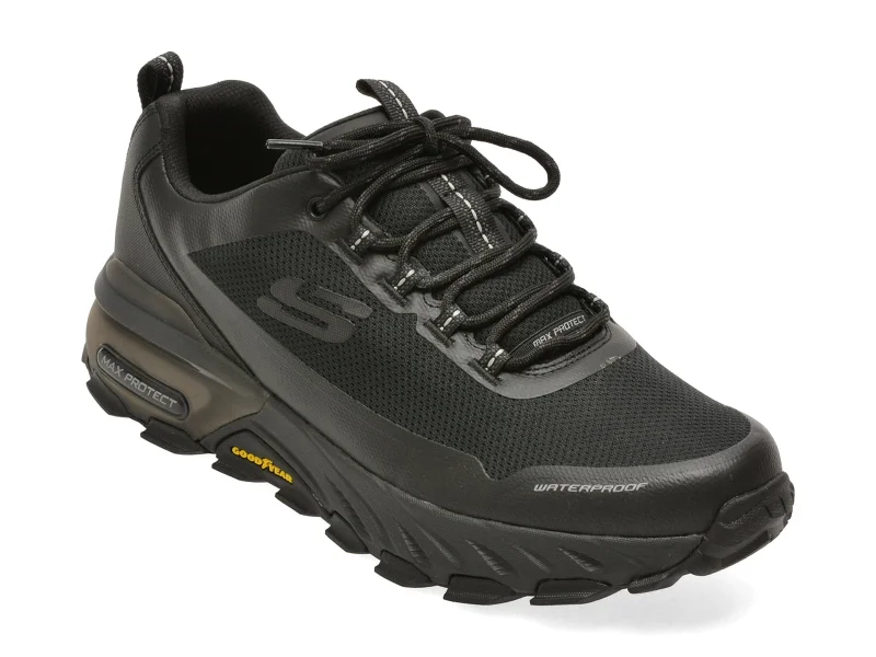 Pantofi sport SKECHERS negri, MAX PROTECT, din material textil