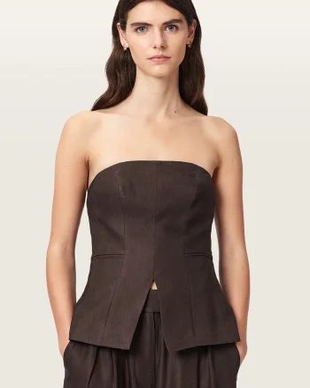 AllSaints  bluză cu corset pentru femei din vâscoză CHARLEY