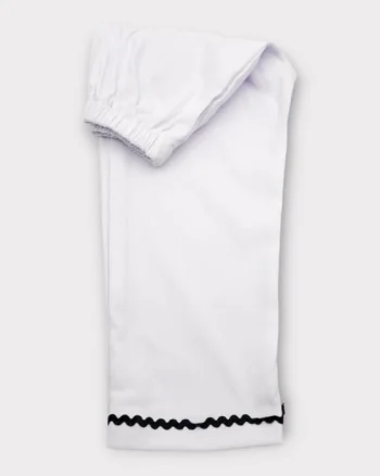 Pantalon traditional baieti Alb