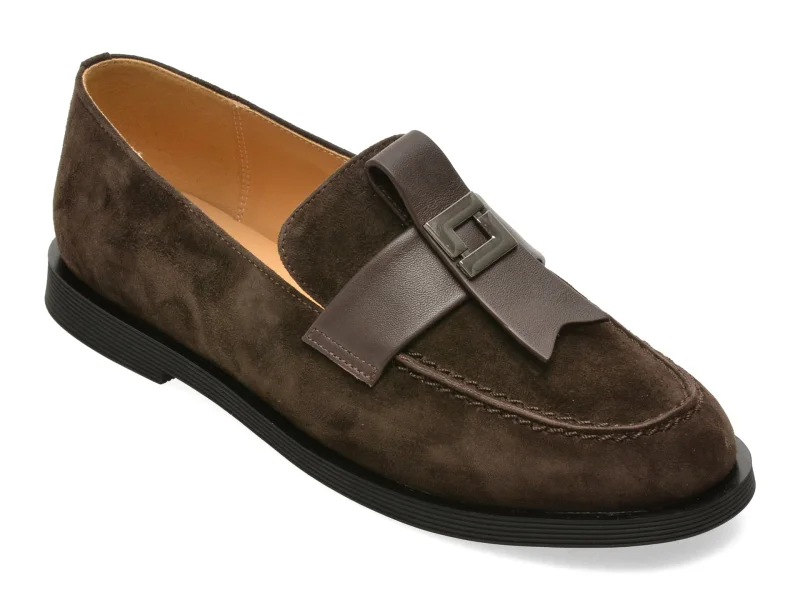 Mocasini EPICA maro, 5107, din piele intoarsa