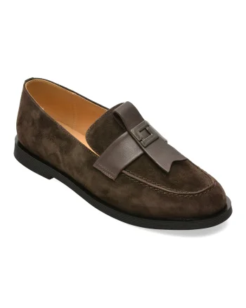 Mocasini EPICA maro, 5107, din piele intoarsa