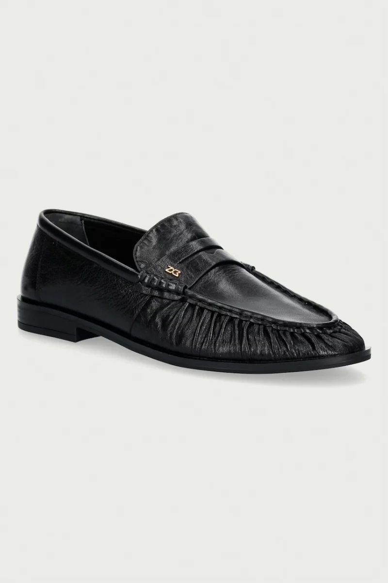 Nokwol  mocasini pentru femei din piele Haven Black Athena