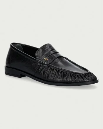 Nokwol  mocasini pentru femei din piele Haven Black Athena