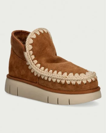 Mou  Eskimo Bounce Sneaker cizme de zăpadă pentru femei din piele întoarsă