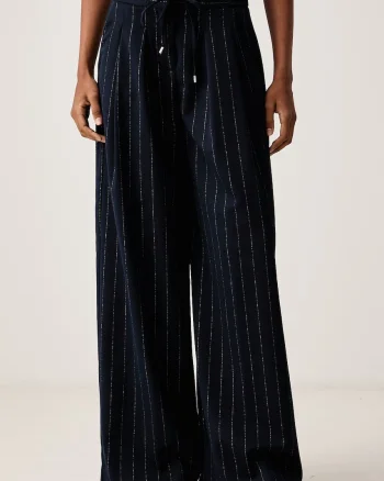 ERMANNO Firenze  pantaloni palazzo pentru femei cu vâscoză