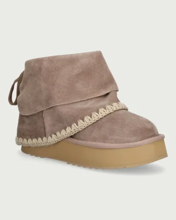 Mou  Platform Boot Suede Folding cizme de zăpadă pentru femei din piele întoarsă