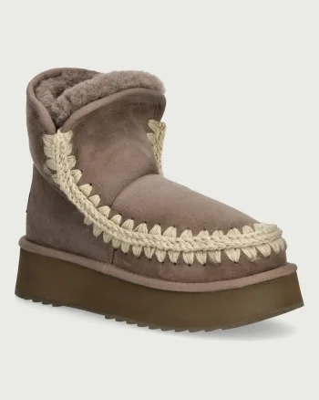 Mou  Platform Boot Suede cizme de zăpadă pentru femei din piele întoarsă